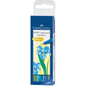 Ritpennset PITT Artist fine-liners Kalla färger - 4 Pennor Ritpennset PITT Artist fine-liners Kalla färger - 4 Pennor