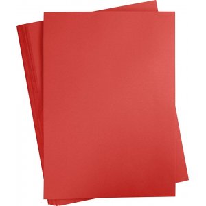 Färgad Kartong - röd - A2 - 180 g - 100 ark Färgad Kartong - röd - A2 - 180 g - 100 ark