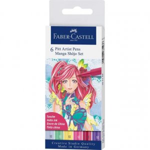 Ritpennset PITT Artist Brush Manga Shojo - 6 Pennor Ritpennset PITT Artist Brush Manga Shojo - 6 Pennor