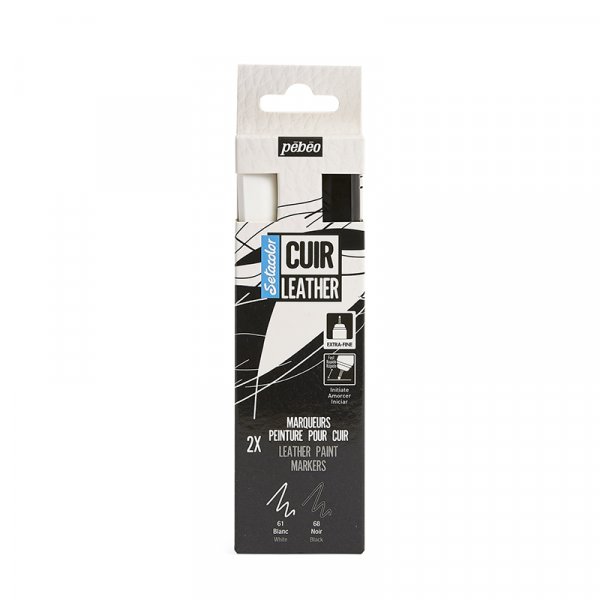 Lderfrg - Pebeo - Markeringsset 2-pack svart & vit