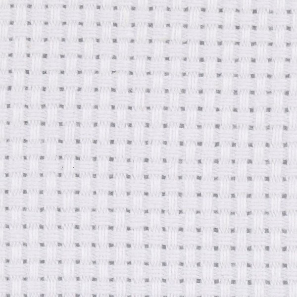 Aida broderivv - vit - 50x50 cm, 43 rutor per 10 cm