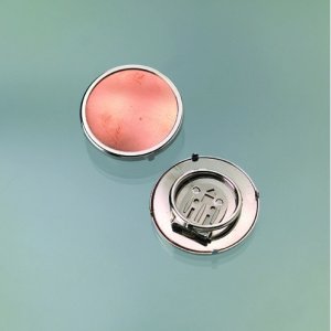 Sjalsclip för emaljering ø 36 mm - silverfärgad rund Sjalsclip för emaljering ø 36 mm - silverfärgad rund
