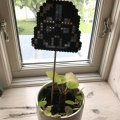 Kundbild Pärlor 6000 st svart: Pärlad Darth Wader på grillpinne...