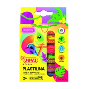 Lera - Jovi Plastilina - 6-pack i blandade neonfärger 15 g Lera - Jovi Plastilina - 6-pack i blandade neonfärger 15 g
