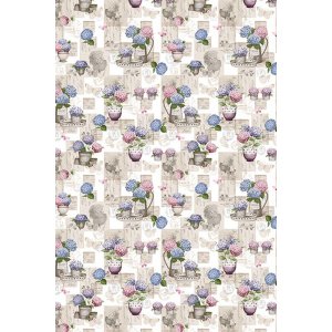 Vaxduk PVC Blomma i kruka - Beige Vaxduk PVC Blomma i kruka - Beige