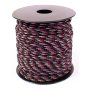 Paracord 2 mm rosa/svart/vit 50 m