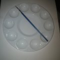 Kundbild Plastpalett Rund: Stadig bra palett med många fack...