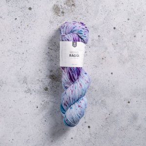 Merino Raggi 100g - Lilac & dark mint Merino Raggi 100g - Lilac & dark mint
