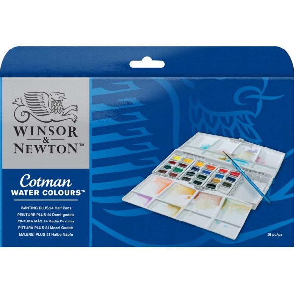 Akvarellfrg W&N Cotman - Mlarbox 24 frger