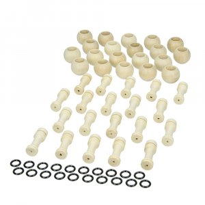 Trähandtag för 1 filtnål - 20-pack - 3 omonterade delar Trähandtag för 1 filtnål - 20-pack - 3 omonterade delar