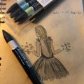 Kundbild Ritbok Hahnemühle Kraft 120g - A4: Flicka