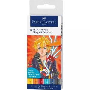 Ritpennset PITT Artist Brush Manga Shonen - 6 Pennor Ritpennset PITT Artist Brush Manga Shonen - 6 Pennor