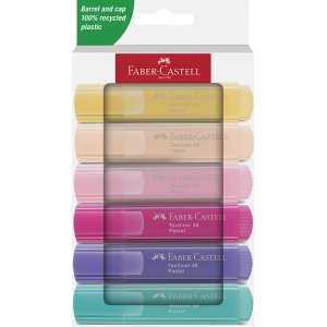 Överstrykningspennset - Faber-Castell - TL 46 - Pastell 6 pennor Överstrykningspennset - Faber-Castell - TL 46 - Pastell 6 pennor