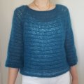 Kundbild DROPS Kid-Silk Uni Colour garn - 25g - Petrol (24): 100 gr