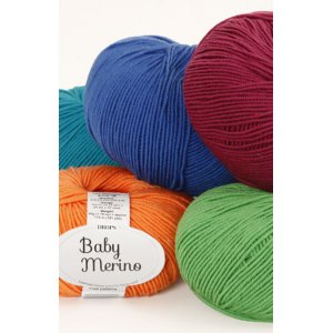 Drops Baby Merino garn - 50g (ca 40 olika färgval) Drops Baby Merino garn - 50g (ca 40 olika färgval)