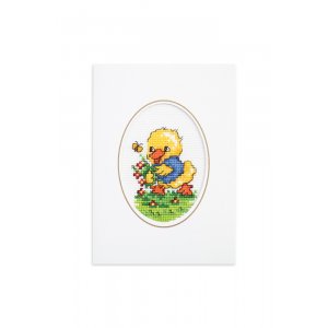 Broderikit Kort - Lekande kycklingar 3-pack Broderikit Kort - Lekande kycklingar 3-pack
