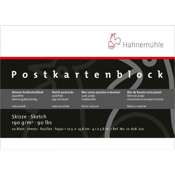 Ritblock Hahnemhle Sketch Vykort 190g - 10,5x14,8cm