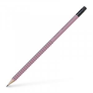 Blyertspenna - Faber-Castell - Grip 2001 B med radertopp - Skuggrosa Blyertspenna - Faber-Castell - Grip 2001 B med radertopp - Skuggrosa