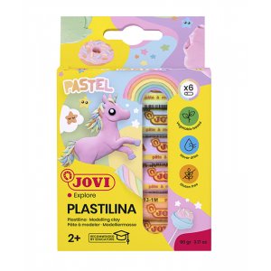Lera - Jovi Plastilina - 6-pack i blandade pastellfärger 15 g Lera - Jovi Plastilina - 6-pack i blandade pastellfärger 15 g