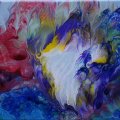 Kundbild Pouring medium Liquitex 237 ml: Jag testar en akryl pouring teknik...